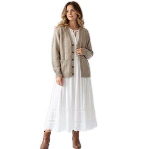 Vtg TRIMMINGHAM’S, Designed by Deans of Scotland All Wool Cardigan, Men’s 42(L?)